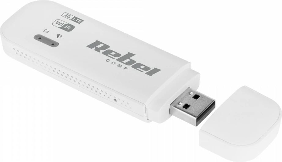 Modem USB 4G LTE Rebel RB-0700 me WiFi, i bardhë
