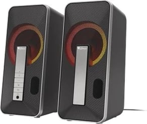 Set altoparlantësh GENESIS Helium 100 BT RGB, 10 W, PC/Laptop, i zi, argjendtë