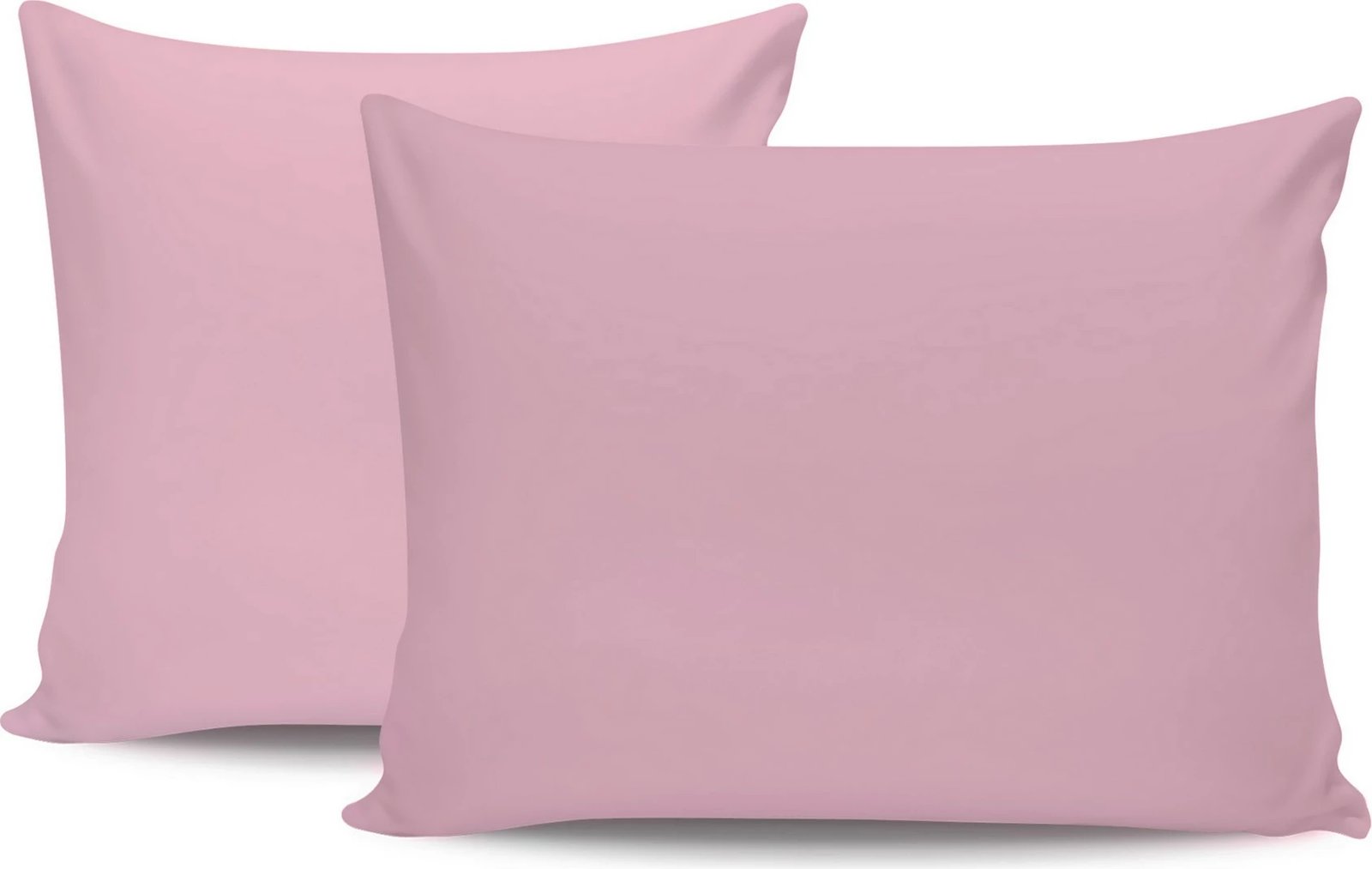 Set këllëfësh jastëku (2 copë), pambuk Ranforce, ngjyrë rozë e zbehtë, L'essentiel