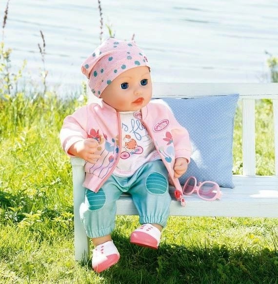 Set rrobash për kukull Baby Annabell, Zapf, 703342-116720, blu, rozë, e bardhë, 6 pjesë
