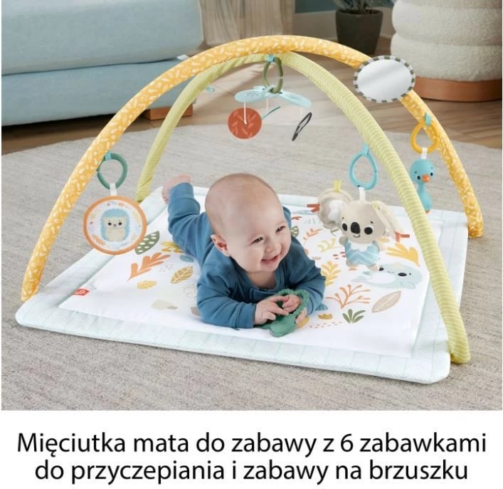 Tapet sensorik për foshnje Fisher Price HRB15, shumëngjyrësh, me 6 lodra