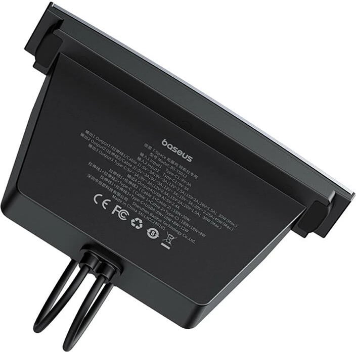 Hub Baseus T-Space për Tesla, USB-C dhe Lightning, i zi