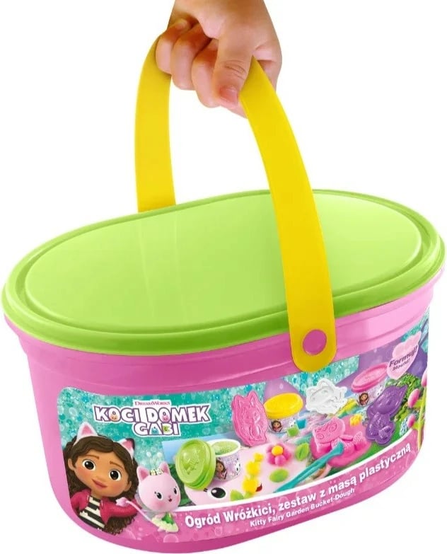 Set plasteline Gabby's Dollhouse Epee CDG60069, 3 ngjyra, me forma dhe vegla, Fairy Garden