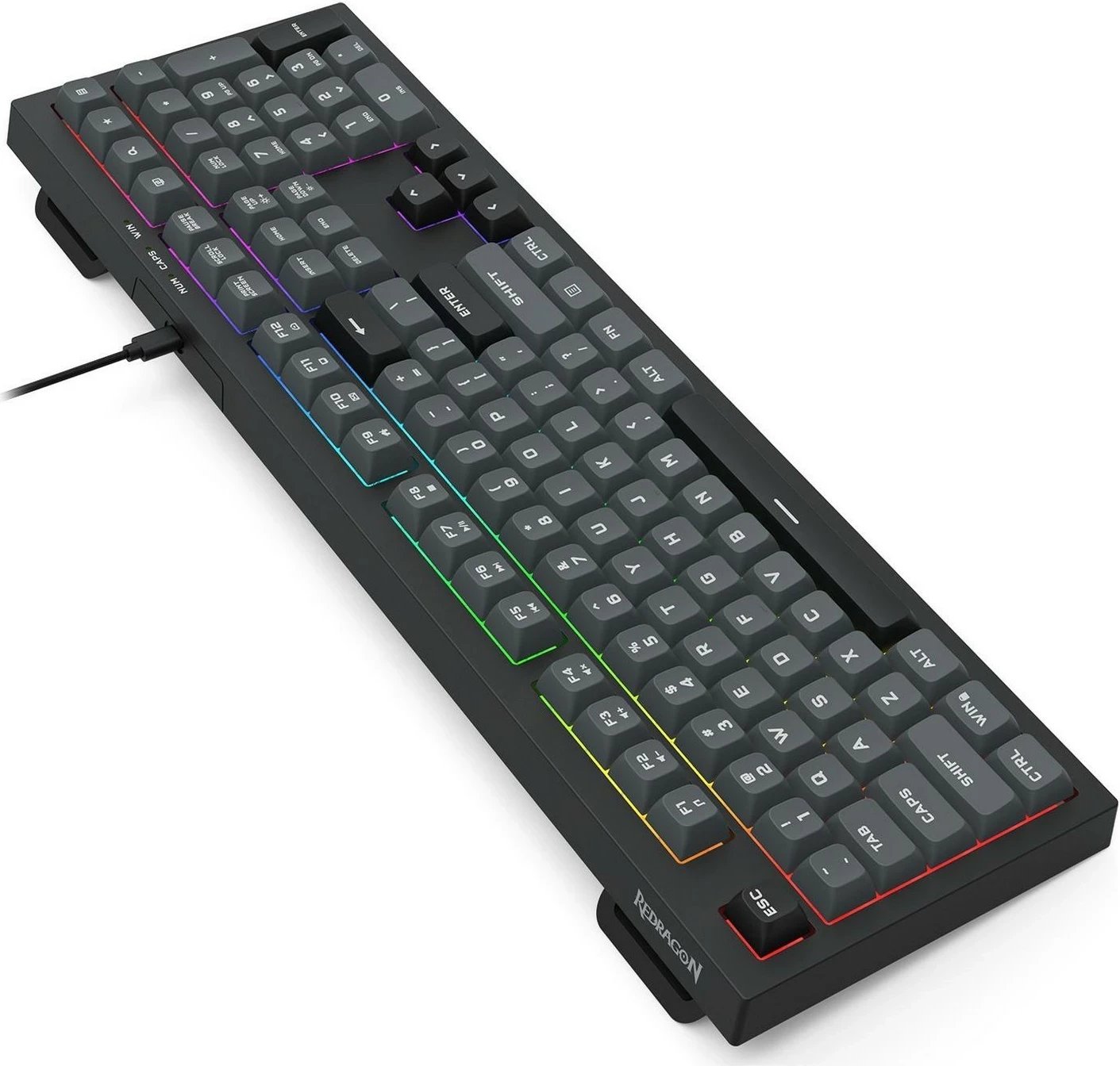 Tastierë Redragon K518 Crux, RGB, me kabllo, full-size, e zezë