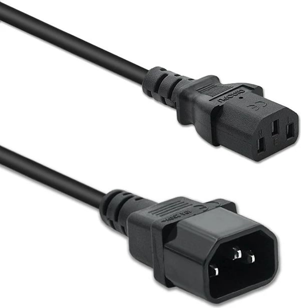 Kabllo energjie Qoltec 50459, IEC C13/C14, 1.5m, e zezë