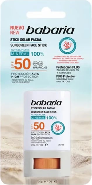 Stick solar për fytyrë Babaria SPF50, 20g