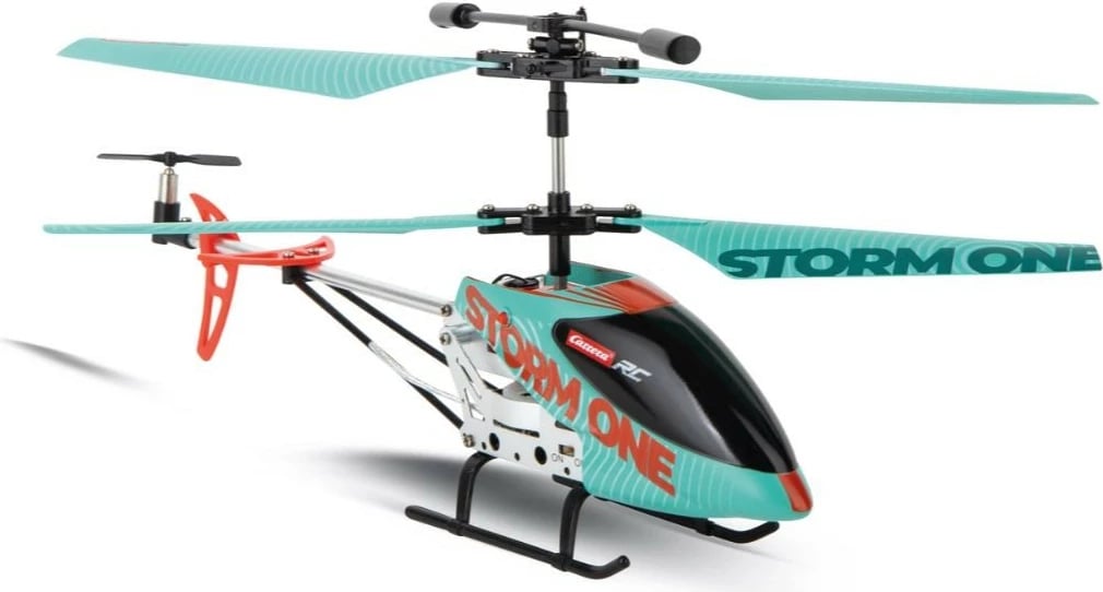 Helikopter RC Carrera Storm One 2.4 GHz, 18 cm, zi/blu/kuqe/bardhë, set me kontrollues dhe bateri