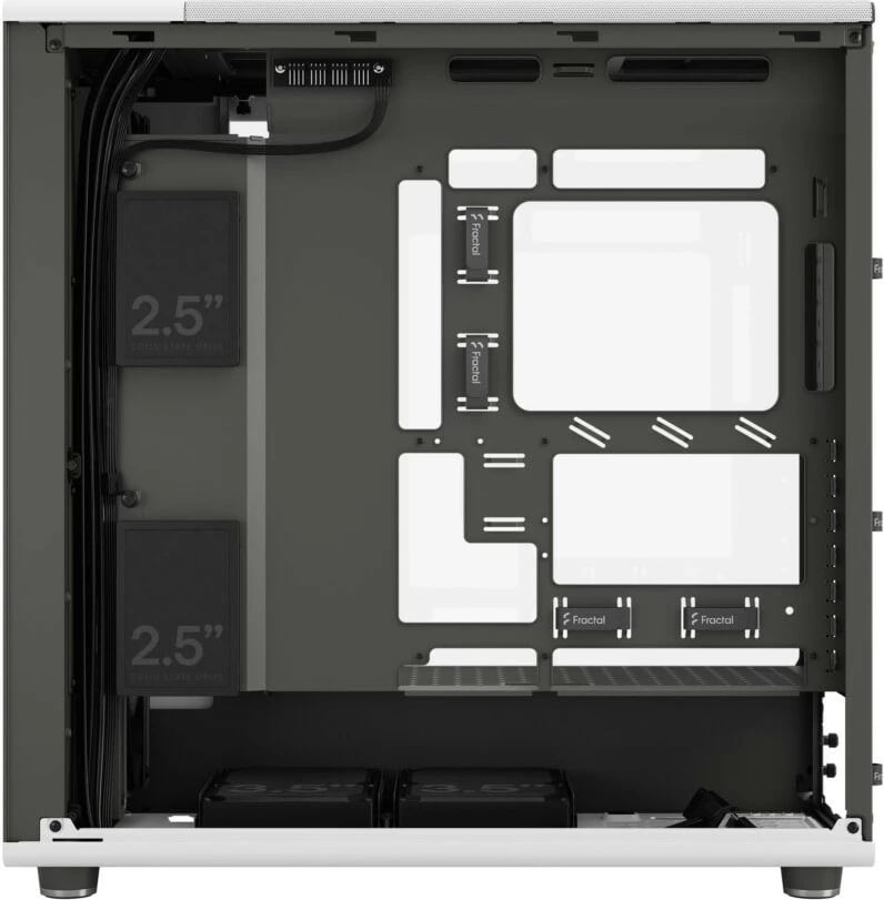 Kasë Fractal Design North XL RC Chalk White TG Clear, ATX, E-ATX, xham i temperuar, e bardhë