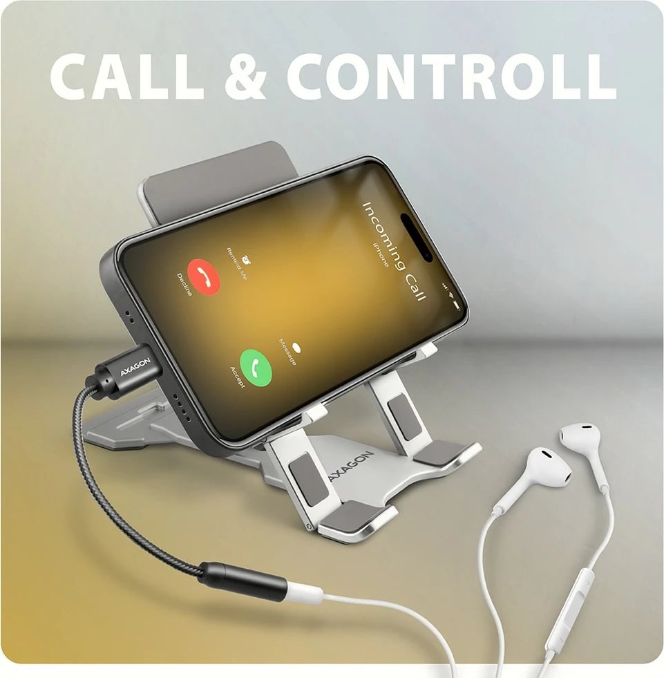 Kartë zanore e jashtme AXAGON ADA-HC, USB-C në 3.5mm, DAC 32-bit, 384kHz, E zezë