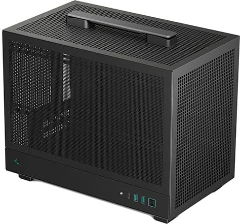 Kasë DeepCool CH160 MESH, për kompjuter, xham i temperuar, e zezë