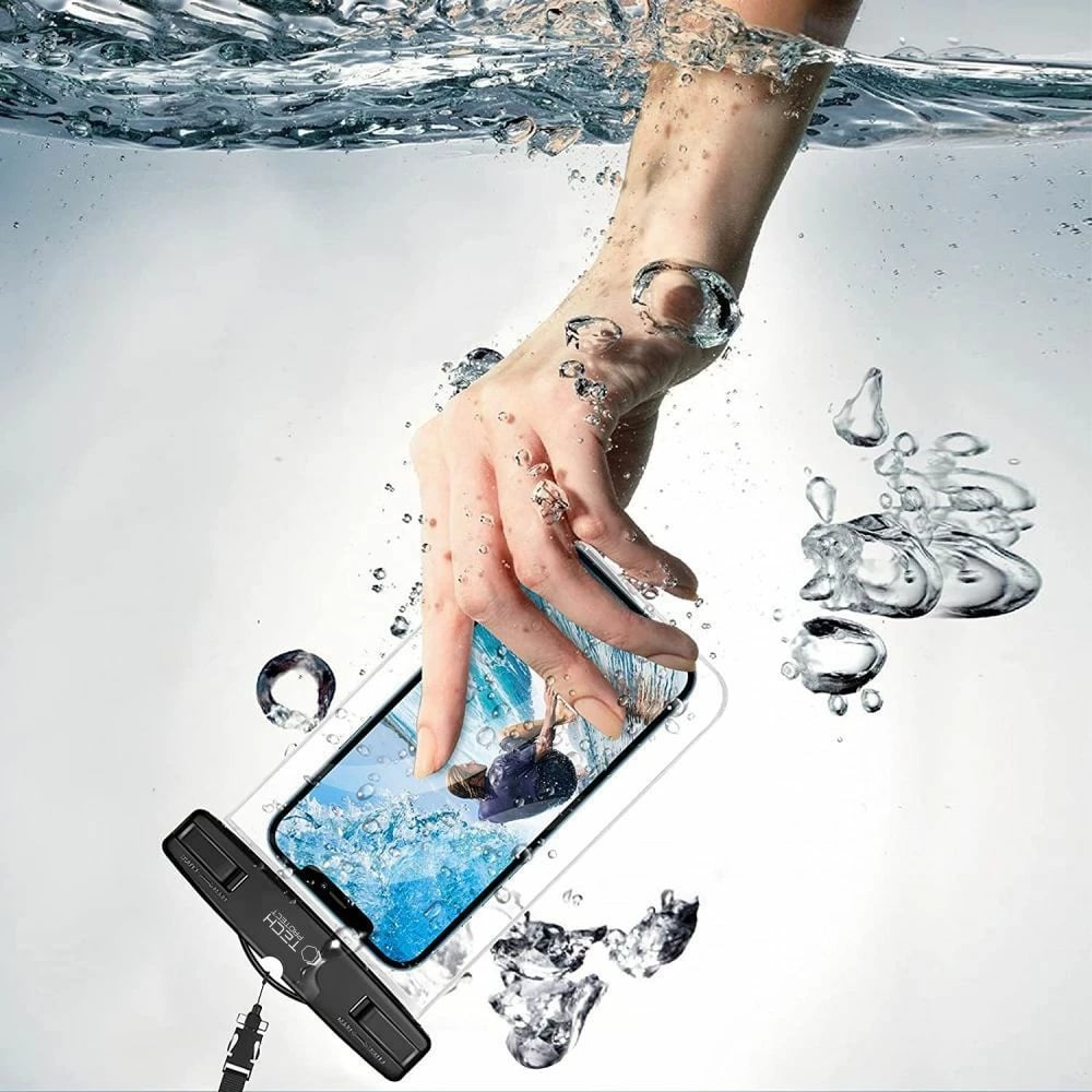 Mbështjellës i papërshkueshëm nga uji Tech-Protect UWC7 për celular deri 6.9", rozë