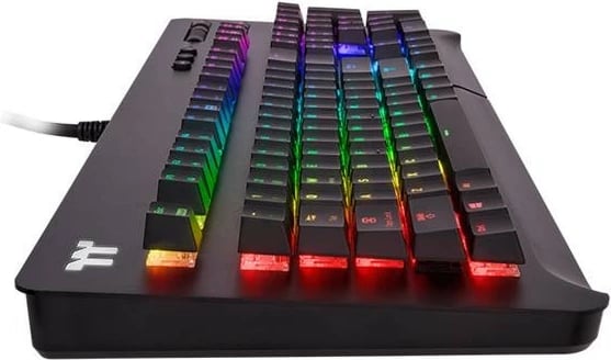 Tastierë gaming Thermaltake Level 20 GT RGB, Cherry MX Blue, me drita, e zezë