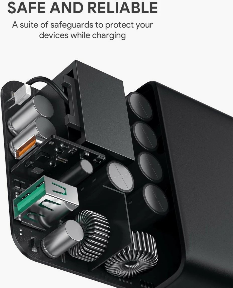 Karikues muri AUKEY PA-D3, 60W, 2xUSB (USB-C + USB 3.0), i zi