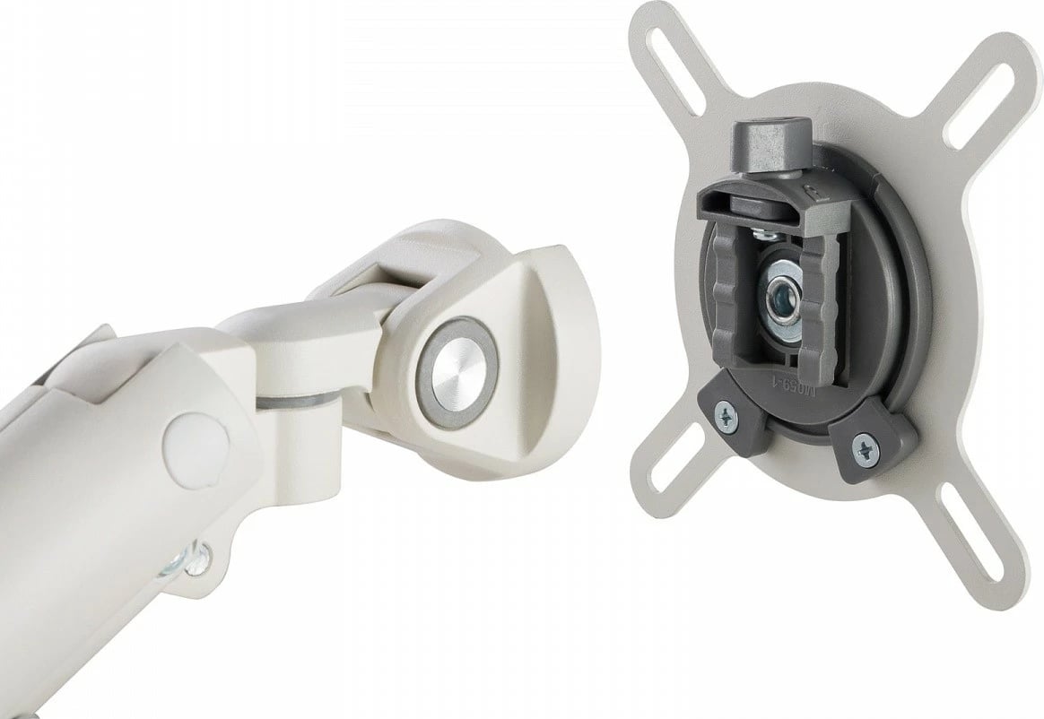 Mbajtëse tavoline për monitor ART RAMM L-19GD, 17-32 inç, 2xUSB 3.0, Alumini, Bardhë