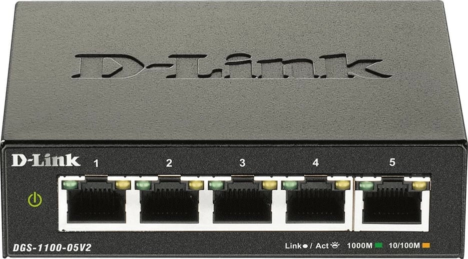 Switch D-Link DGS-1100-05V2/E, 5 porte, Gigabit, Managed, i zi