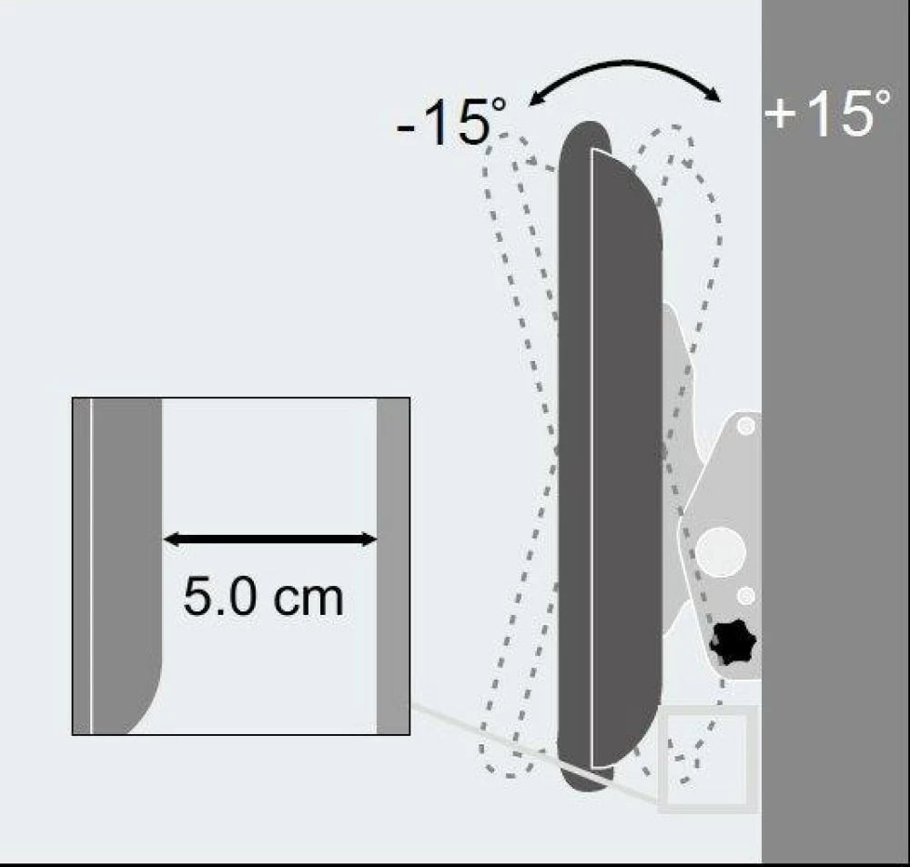 Mbajtës muri për TV TECHly ICA-PLB 131M, 23-55", i zi