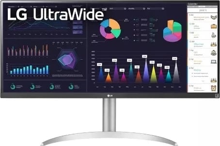 Monitor LG 34WQ650, 34", Quad HD, i bardhë