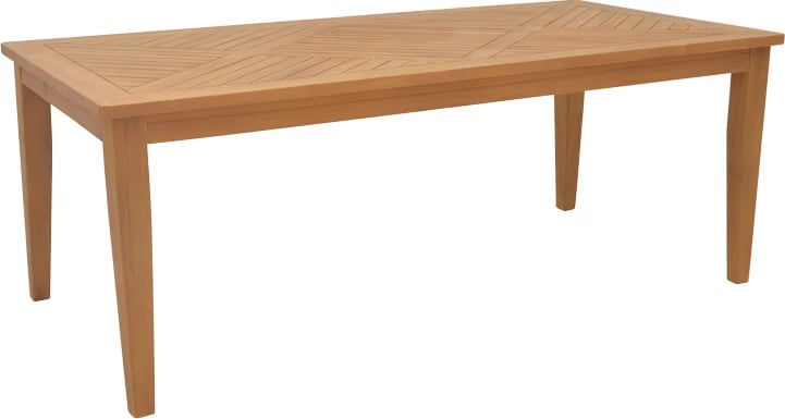 Tavolinë dru teak, ngjyrë natyrale, 200x100x75cm