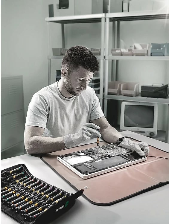 Set kaçavidash precize Wera 05134019001, 24 copë, zi/verdhe