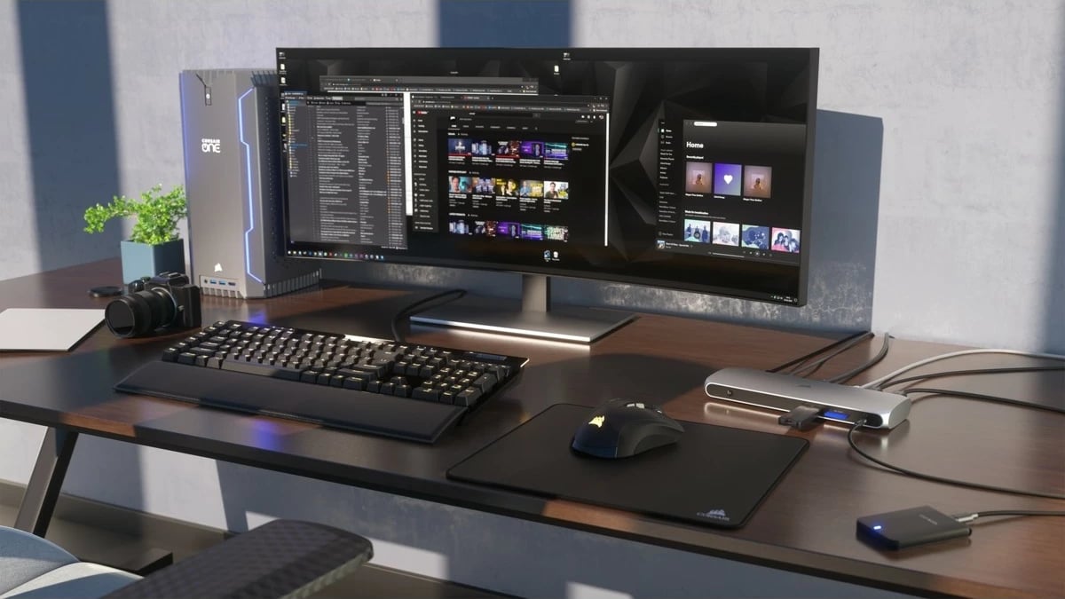 Docking station Corsair TBT100 Thunderbolt 3, alumini, stainless steel