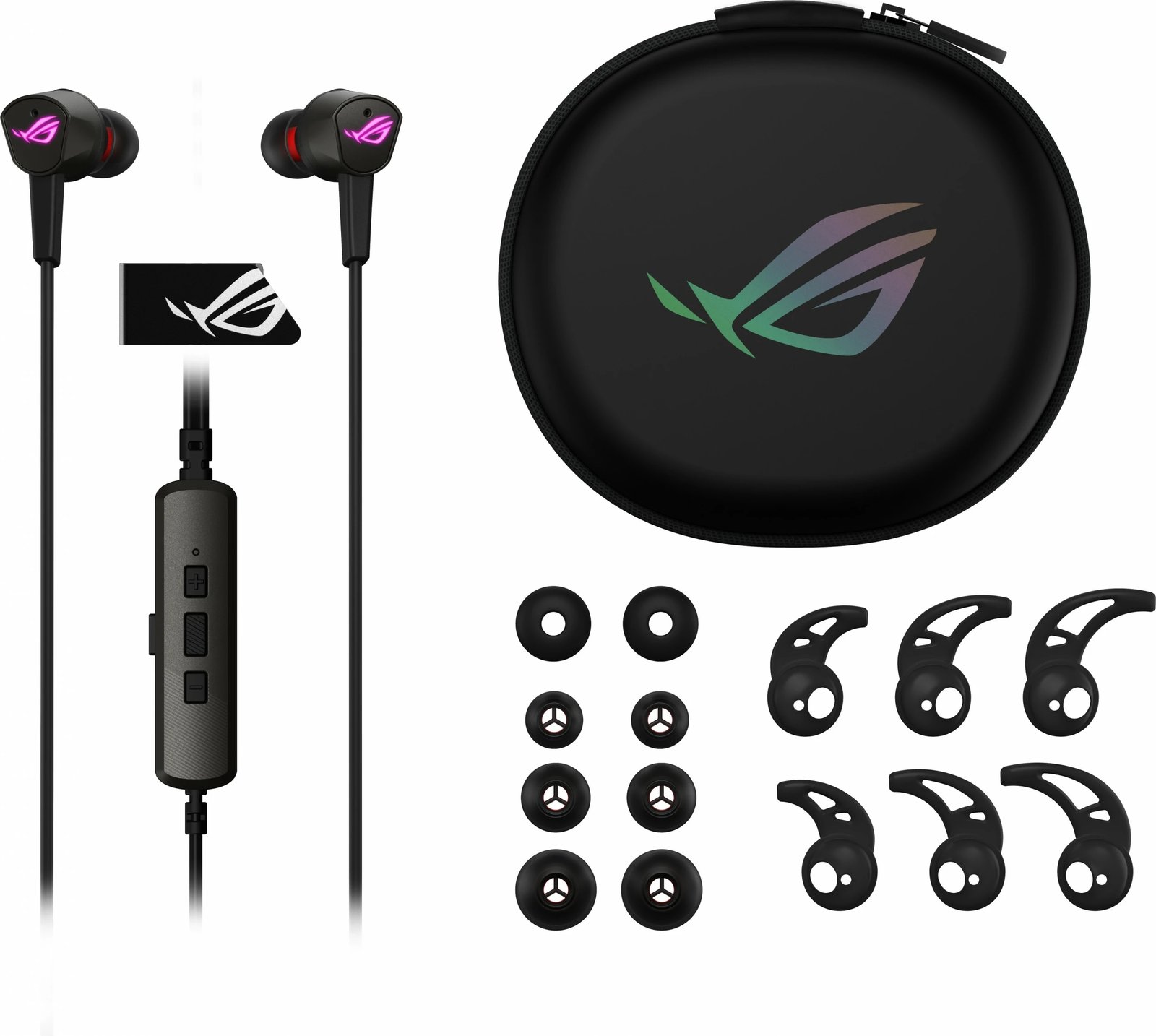 Kufje gaming ASUS ROG CETRA II, me kabllo, USB Type-C, ANC, RGB, të zeza