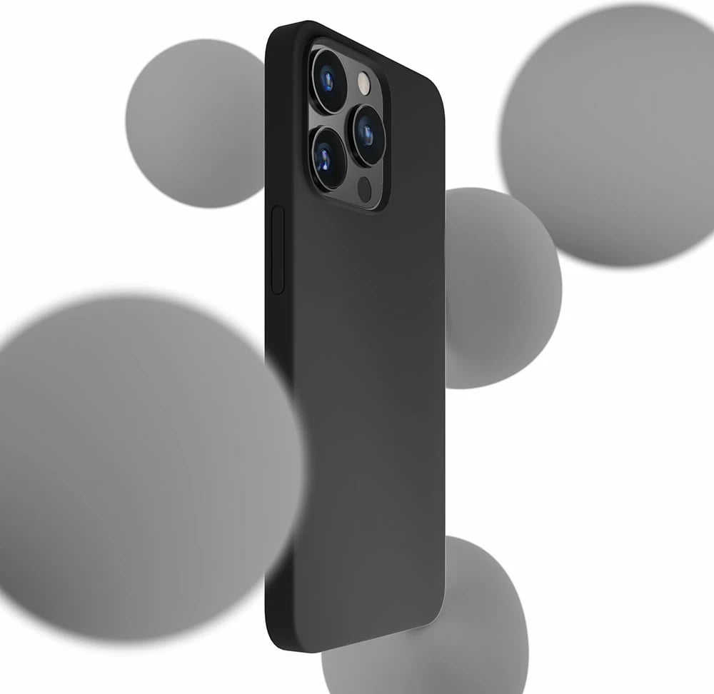 Mbështjellës silikon për celular 3mk, iPhone 14 Pro, i zi
