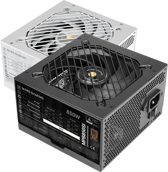 Kasë furnizimi AeroCool Tacens Mars MPB850SI, 850W, 80 PLUS Bronze, e zezë Kasë furnizimi AeroCool Tacens Mars MPB850SI, 850W, 80 PLUS Bronze, e zezë