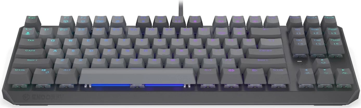 Tastierë mekanike Endorfy Thock V2 TKL, RGB, 80%, Hot-Swap, USB-C, gri