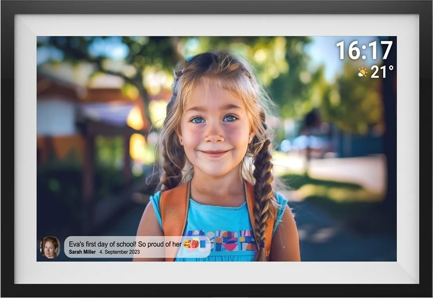 Kornizë digjitale Denver PFF-1516, 15.6", Touchscreen, Wi-Fi, E zezë