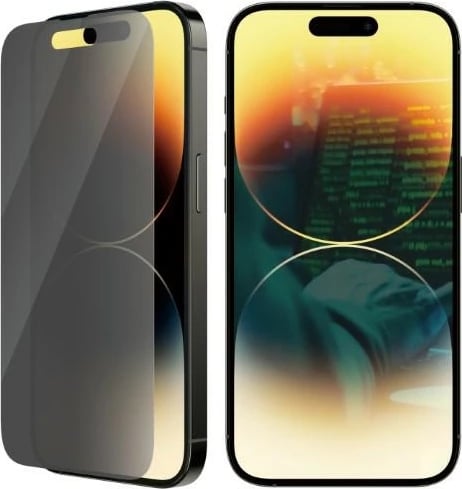 Mbështjellës xhami PanzerGlass Classic Fit Privacy për iPhone 14 Pro, antibakterial