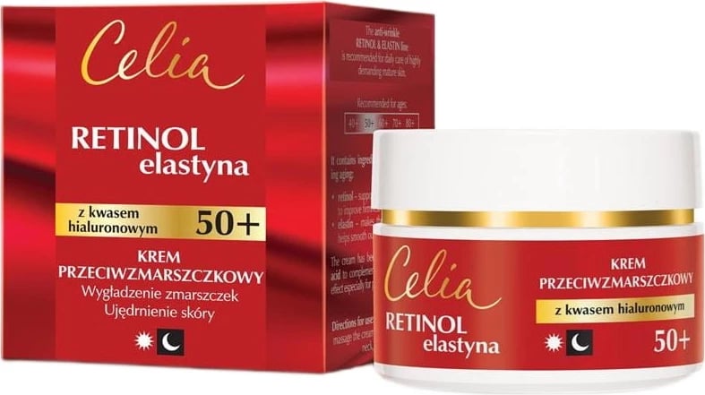 Krem fytyre anti-rrudhë për femra Celia Retinol Elastin 50+, 50ml