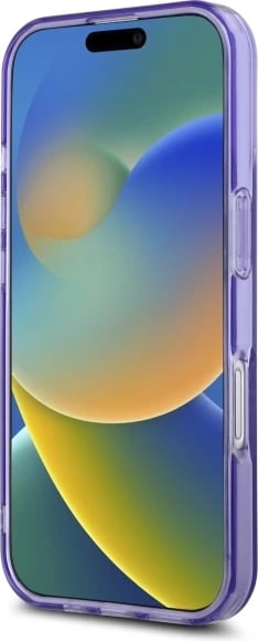 Mbështjellës Guess IML Flowers Wreath MagSafe për iPhone 16, vjollcë