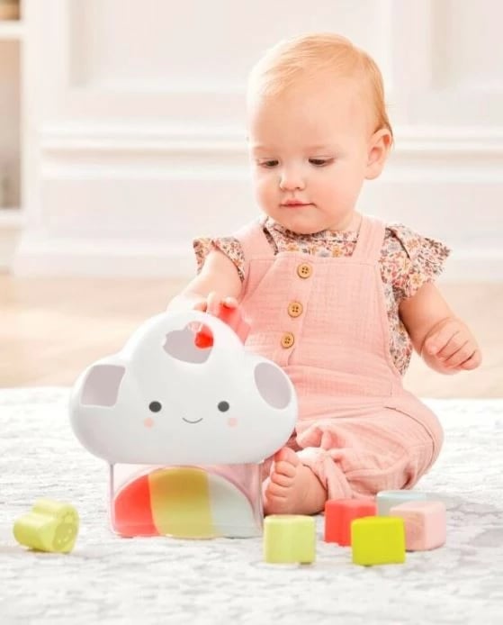 Lodër edukative Skip Hop Cloud Shape Sorter, 10 blloqe, shumëngjyrëshe