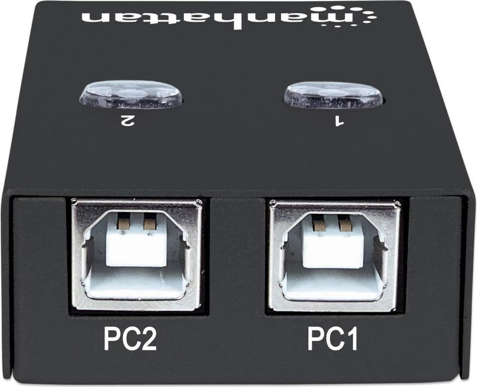 Switch Manhattan USB-A Automatic Sharing, 2x USB-B Porta, 480 Mbps, i zi