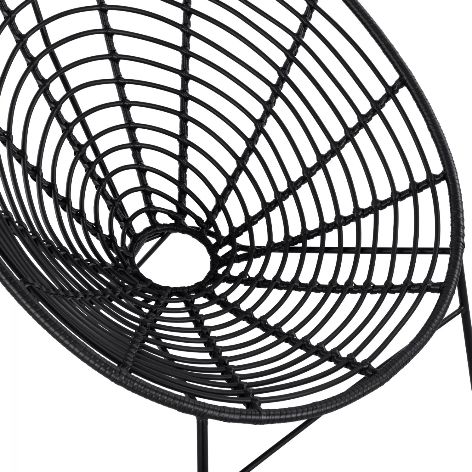 Karrige ALLEGRA, tipi fole, metalike, thurje, ngjyrë e zezë, 73x83x86 cm