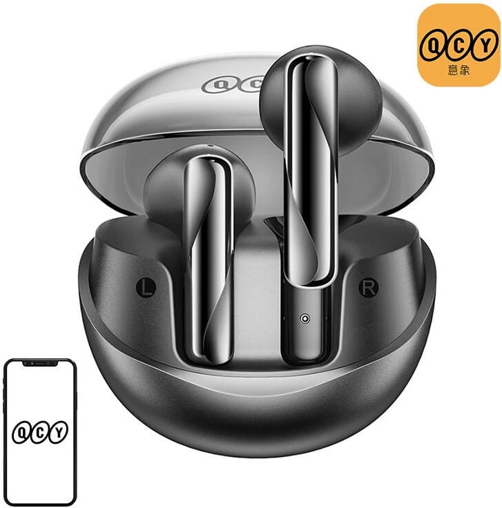 Kufje TWS QCY AilyBuds Clear T32, të zeza