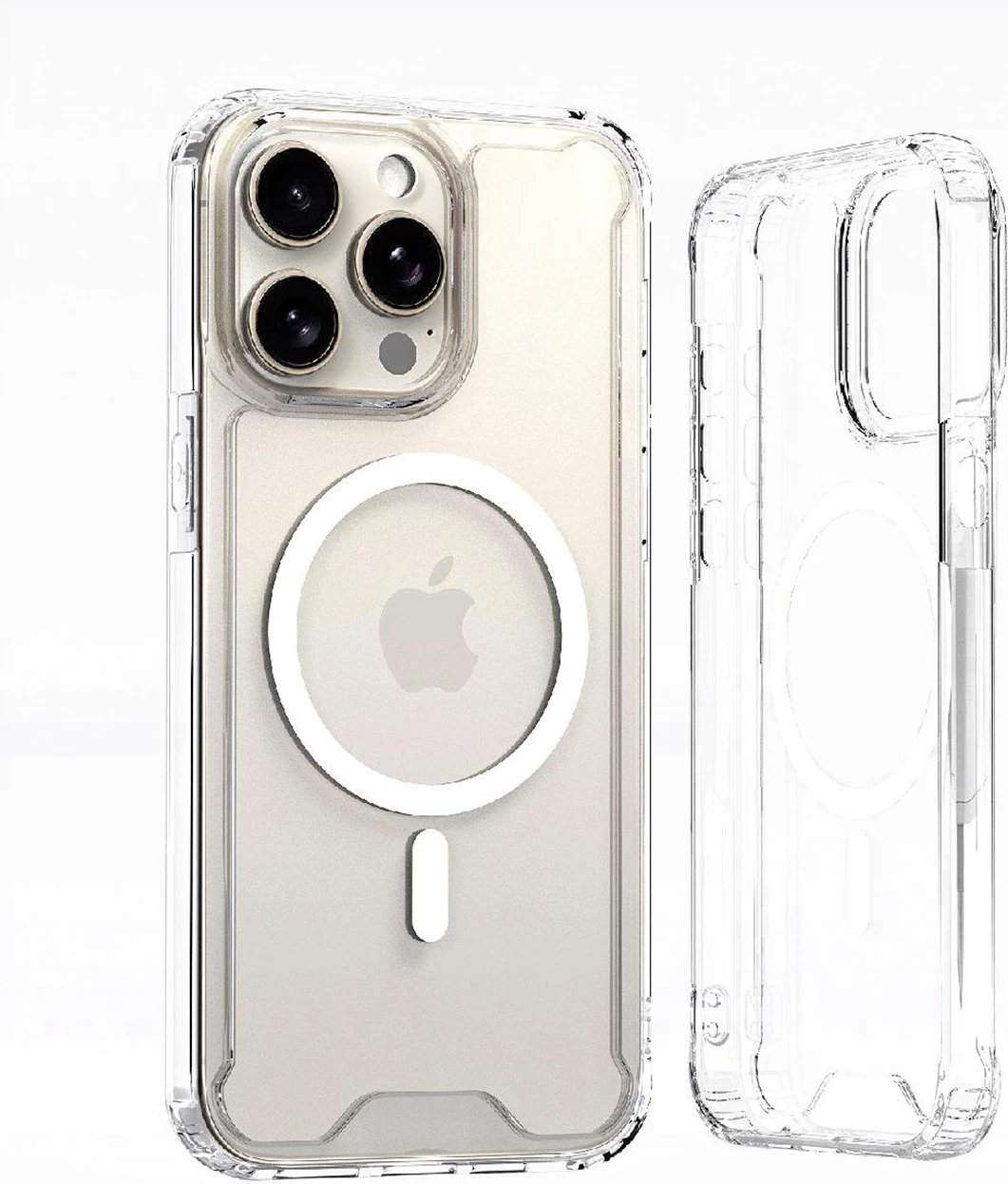 Mbështjellës Hurtel MagSafe Clear Corner Case për iPhone 16 Plus, transparent