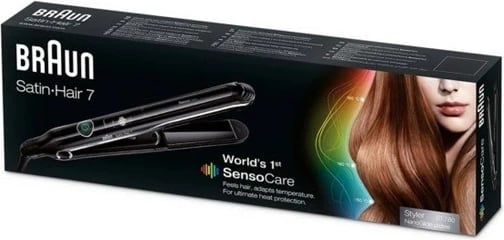 Hekur flokësh Braun Satin Hair 7 ST780E, qeramik, i zi