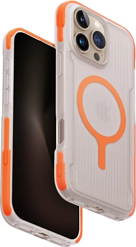 Mbështjellës UNIQ Combat Active Magclick Charging për iPhone 16 Pro Max, Portokalli