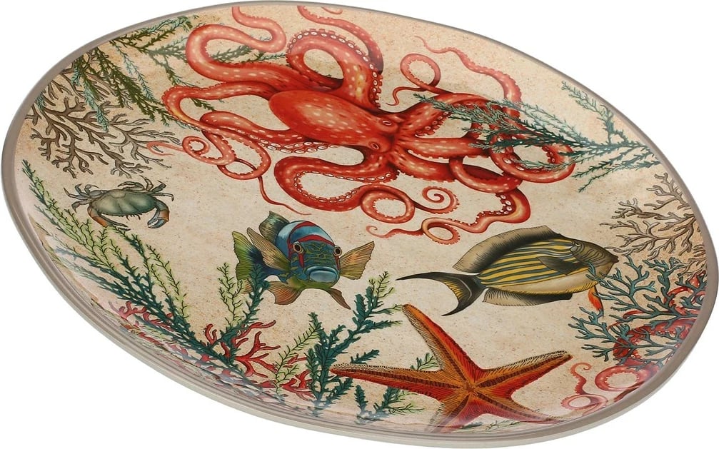 Tabakë rrethore Rose&Tulipani Sea Life, 42 cm