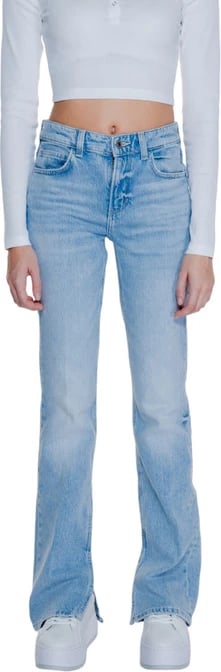 Pantallona Guess Jeans për femra, të kaltra