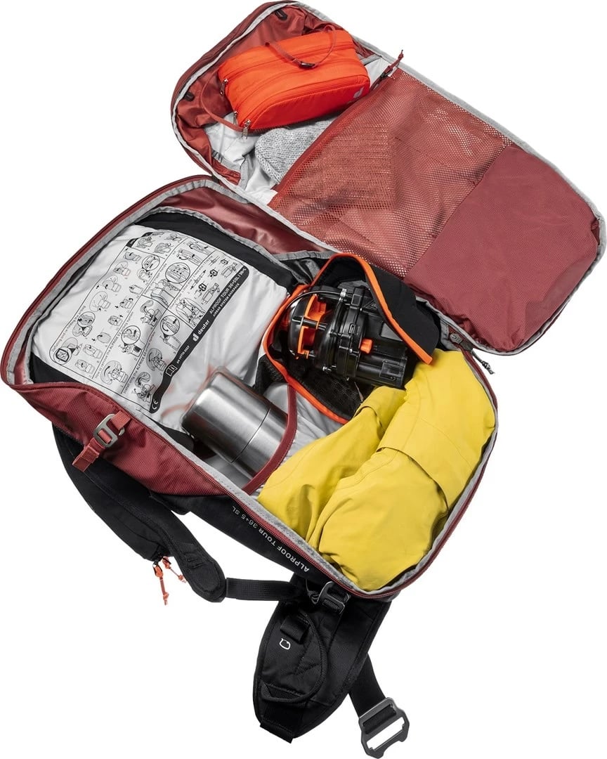 Çantë shpine Deuter Alproof Tour 36 + 5 SL, për femra, e kuqe e zezë Çantë shpine Deuter Alproof Tour 36 + 5 SL, për femra, e kuqe e zezë