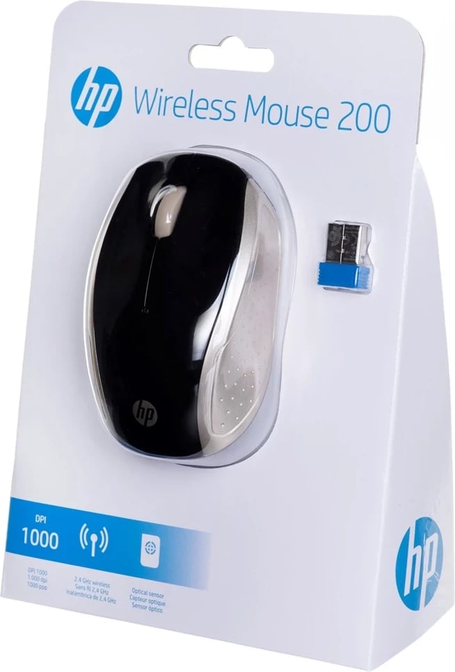 Mi wireless HP 200, Optik 1000 DPI, për të dyja duart