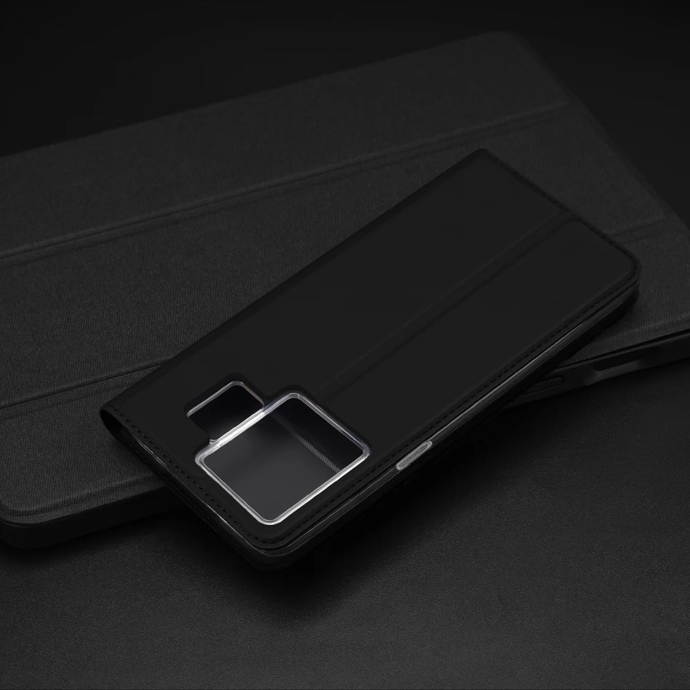 Mbështjellës Dux Ducis Skin Pro për Realme GT Neo 5 / Realme GT3, me kapak, xhep kartelash, funksion standi, e zezë