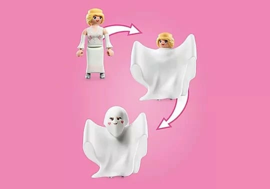 Set lodrash Playmobil Princess Magic 71851, figurë princeshë me kostum fantazme që ndriçon, 10 pjesë