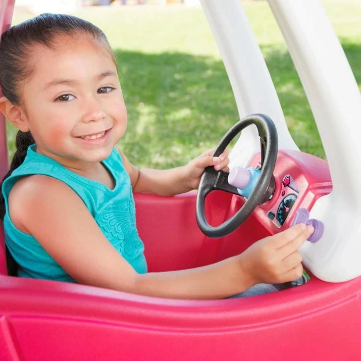 Makine lodër Little Tikes Cozy Coupe Princess, 4 rrota, Rozë/Bardhë