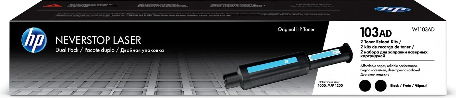 Toner HP 103AD, 2 copë, Origjinal, i Zi