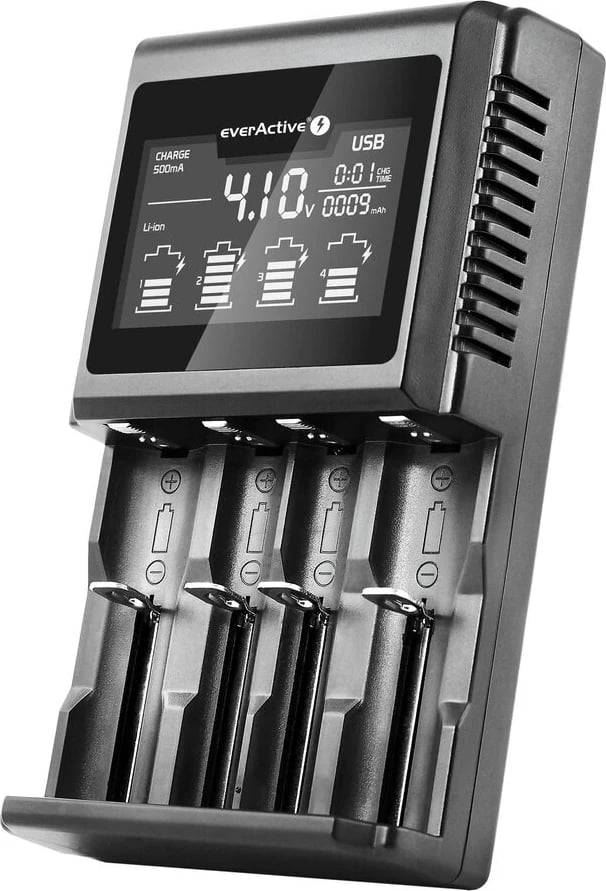 Karikues për bateri cilindrike everActive, UC-4000