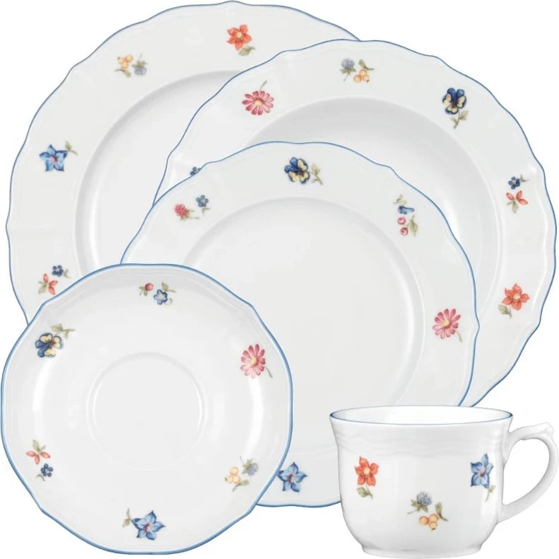 Set enë tavoline Seltmann Weiden, 30 copë, Porcelan, Bardhë