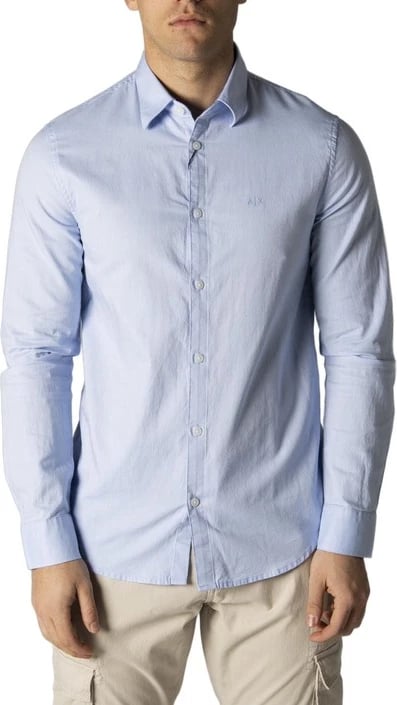 Këmishë për meshkuj Armani Exchange, e kaltër